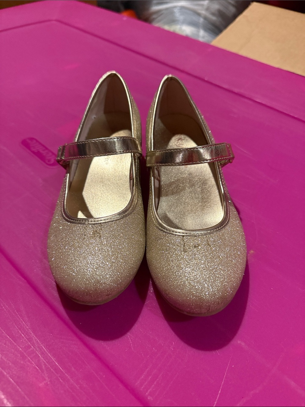 Girls Sparkle Mary Jane Dress Shoes - Gold